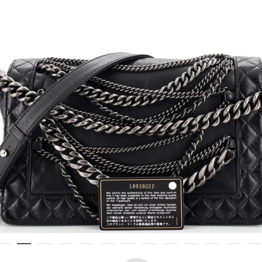 2013-2014 Chanel medium enchained boy shoulder bag